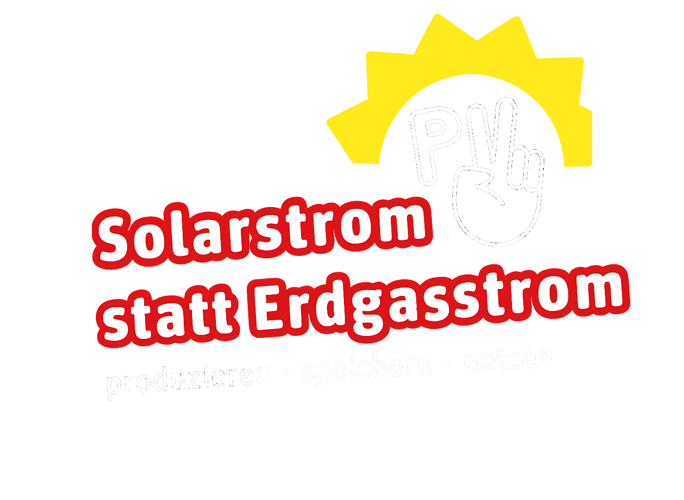 Kampagnenlogo Solarstrom statt Erdgas-Strom